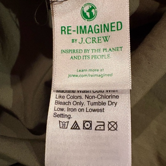 J. Crew Cotton poplin tie-sleeve button-front romper women’s M - Picture 9 of 14